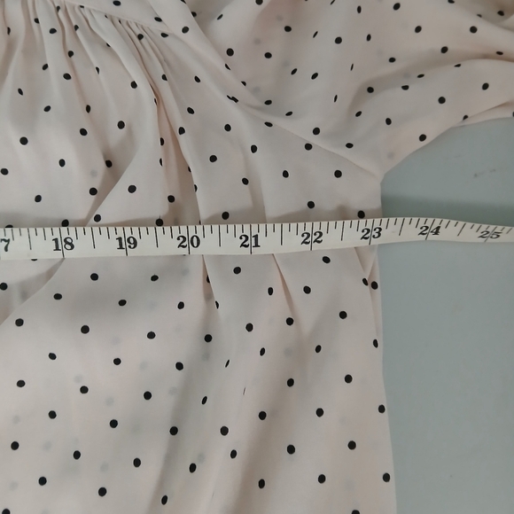 Oversize Free People Polka Dot Blouse with Tie - Picture 7 of 10